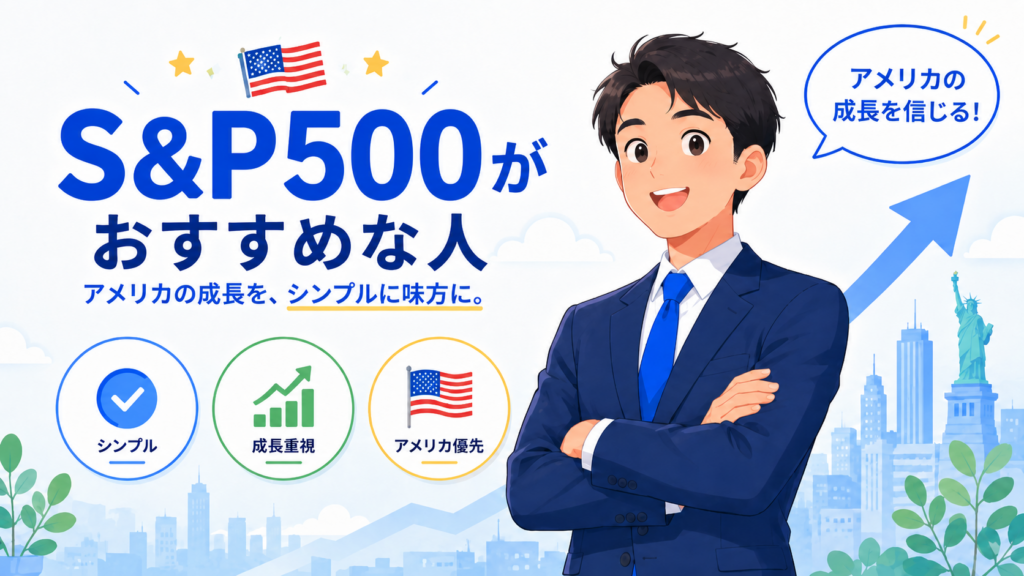 S&P500がおすすめな人のペルソナイラスト