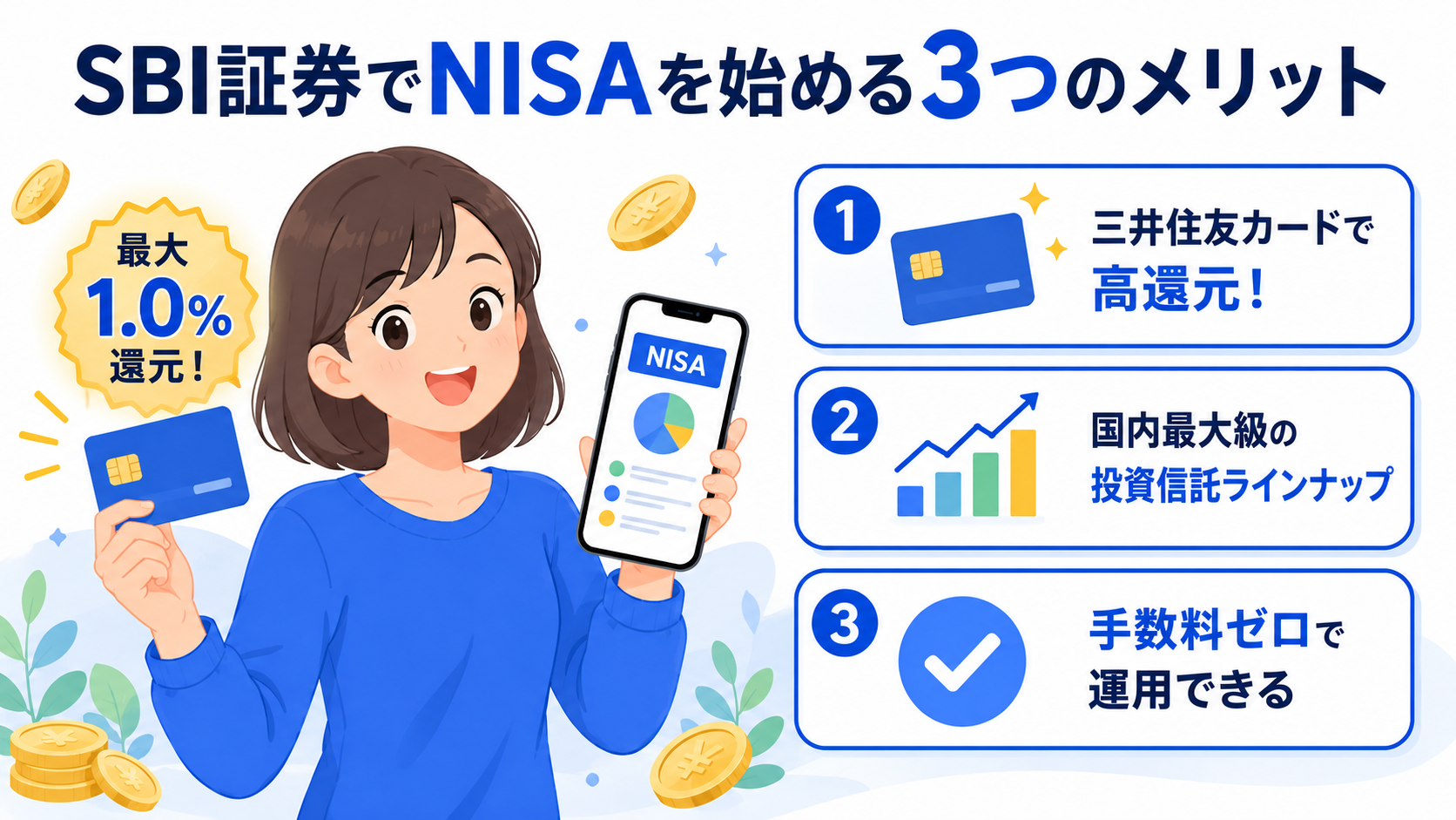 SBI証券で始めるメリット