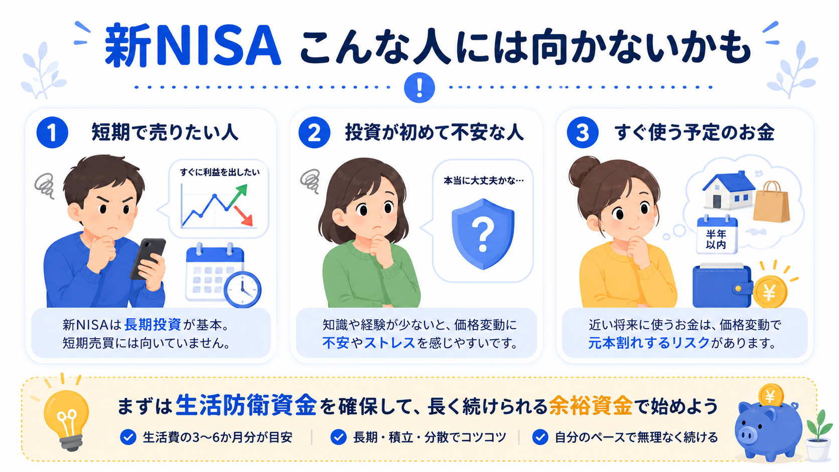 非課税枠が復活する仕組みを示すカレンダーとグラフのイラスト