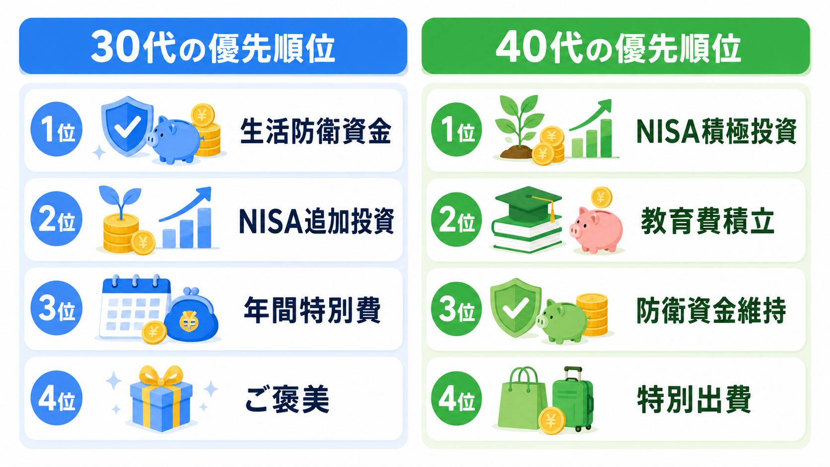 年代別ボーナス活用イメージ