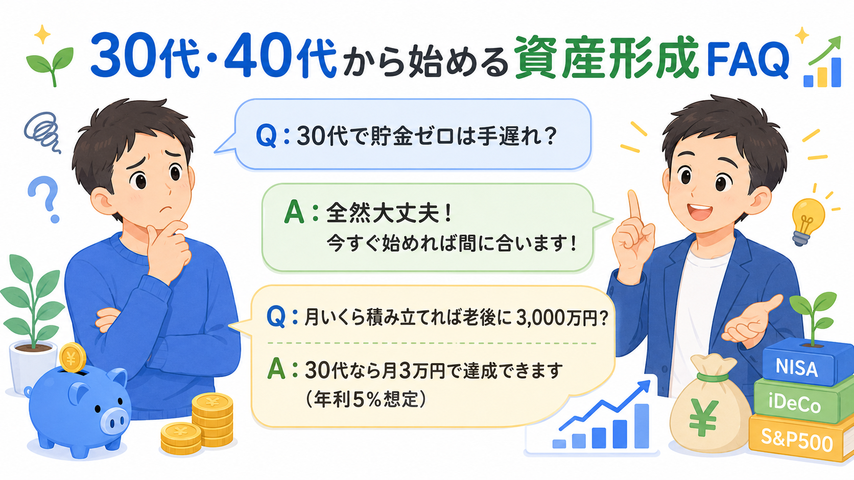 30代・40代の資産形成に関するよくある質問Q&A