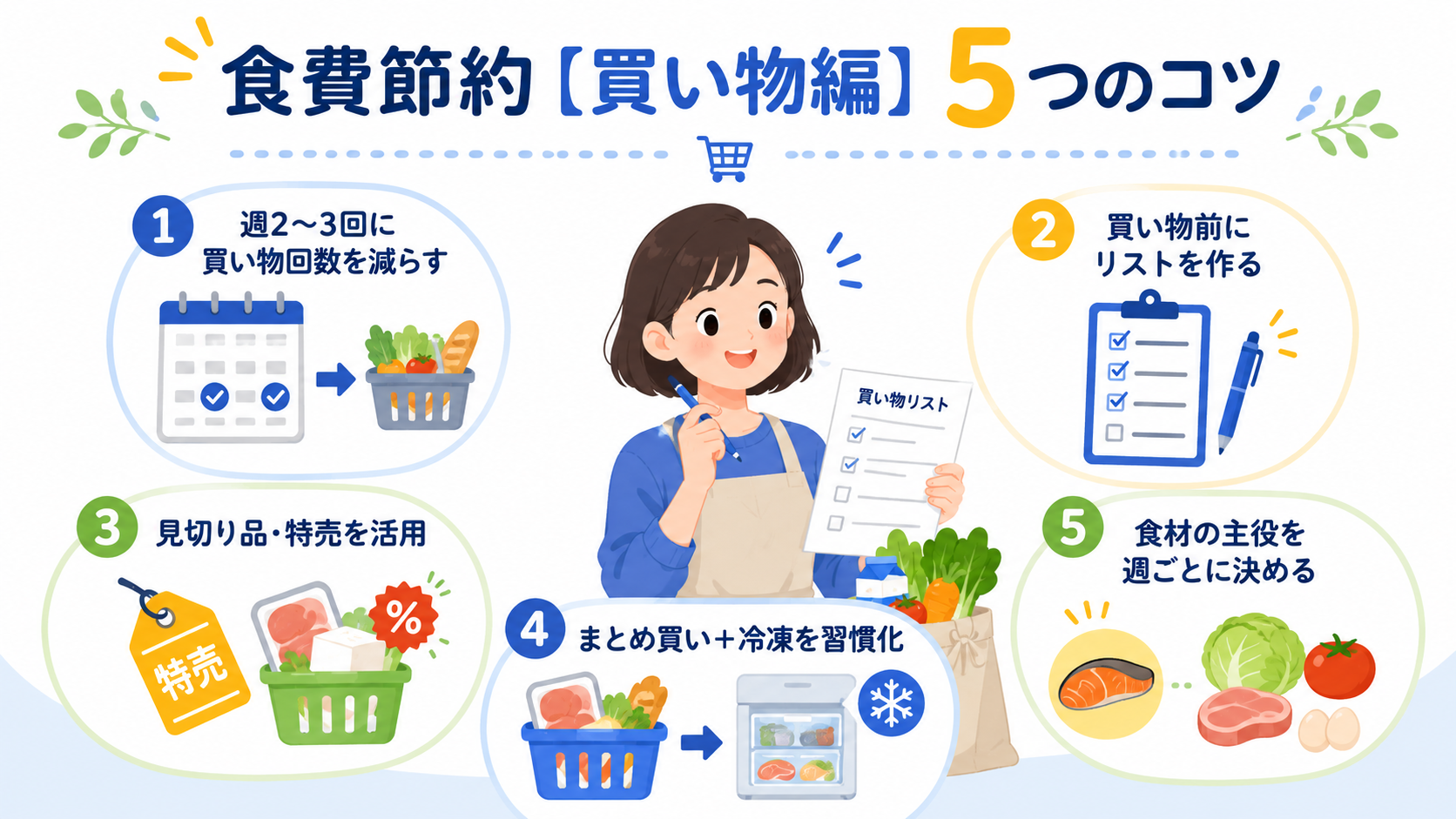 食費節約買い物編5つのコツ