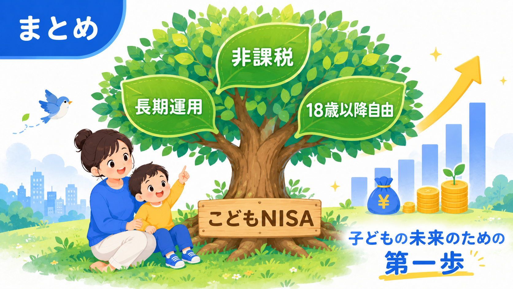 こどもNISAで子どもの未来を育てるイメージ写真