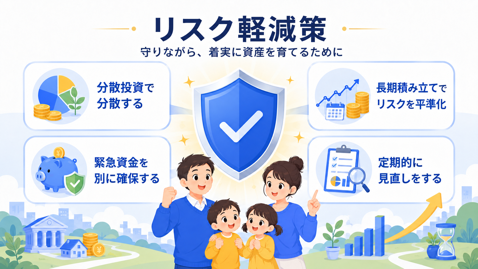 ドルコスト平均法の仕組みをわかりやすく示したグラフ