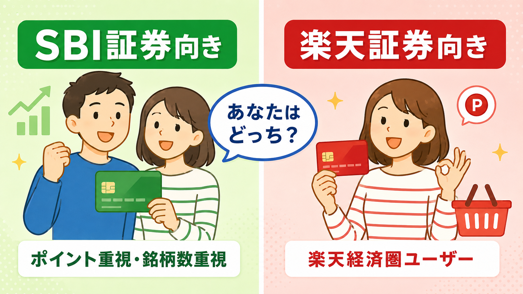 SBI証券・楽天証券に向いている家庭タイプ