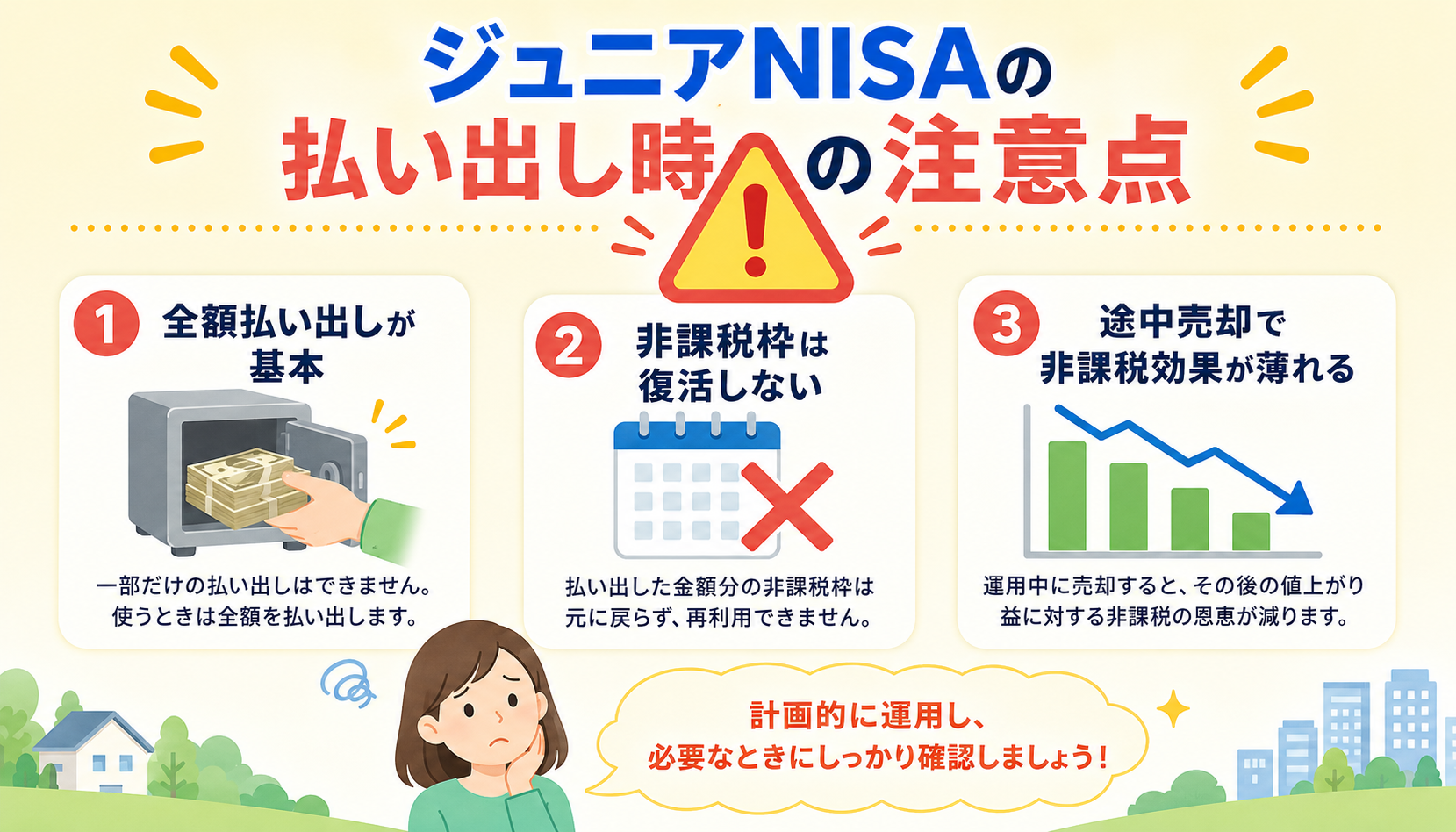 払い出し時の注意点