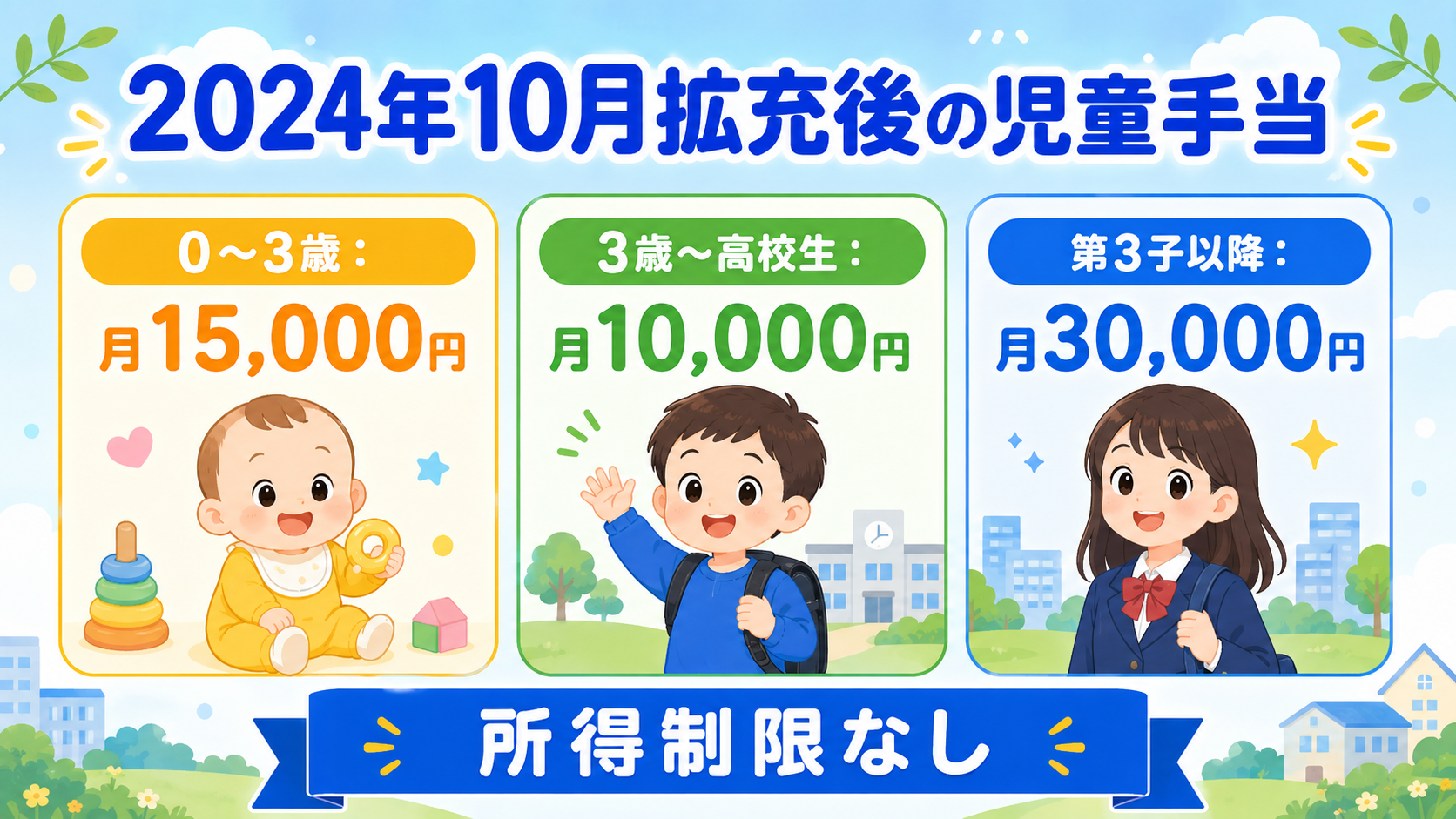 児童手当の支給イメージ図